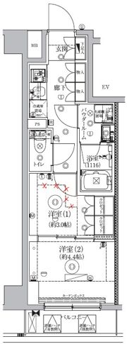 GENOVIA北池袋skygardenの間取り画像