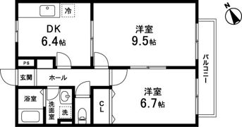 ヒラソールマルセイⅠⅡの間取り画像