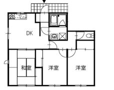 谷山コーポA棟の間取り画像