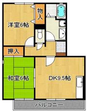 メルベーユ前田IIの間取り画像