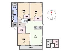 ワイズCの間取り画像