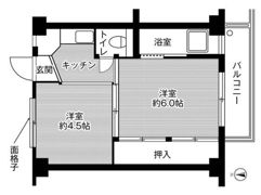 ビレッジハウス福富1号棟の間取り画像