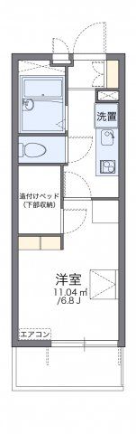 レオパレスグリーンハイツ島崎の間取り画像