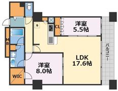 プレサンスレジェンド堺筋本町タワーの間取り画像