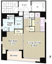 コートラクリア日本橋の間取り画像