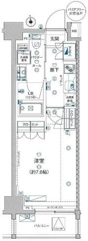 GENOVIA板橋 west green veilの間取り画像