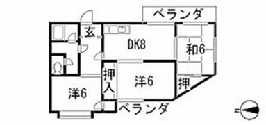 サニーハイツ高須の間取り画像
