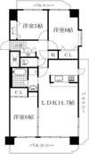 ライオンズマンション喜多山の間取り画像