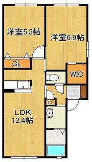 ヴィサージュ本城 D棟の間取り画像