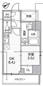 シーズンフラッツ武蔵小山の間取り画像