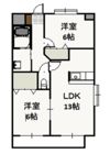 プレジール奥田の間取り画像