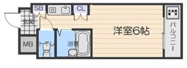 エムロード玉造の間取り画像