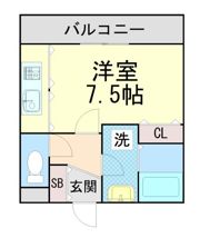 HCフラッツ魚崎の間取り画像