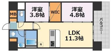 アーバネックス新町Ⅱの間取り画像