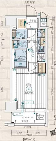 エステムコート横濱大通り公園の間取り画像