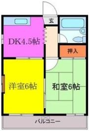 コーポ稲名の間取り画像