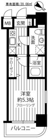 グリフィン横浜・桜木町駅前の間取り画像