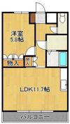 ヒルズ宮ノ下Aの間取り画像