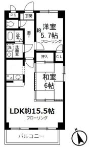 フローラ浦和の間取り画像