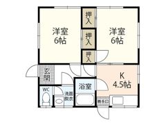 古賀貸家（平屋）の間取り画像