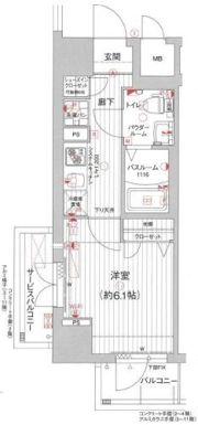 エグゼ天王寺Ⅱの間取り画像