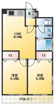 アビタシオン落合の間取り画像