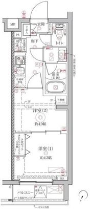 クレイシアIDZ中野鷺宮の間取り画像