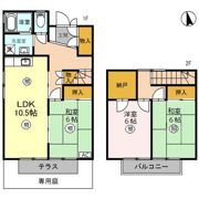 豊岡タウンハウス D棟の間取り画像