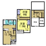 La Luce八幡 A棟の間取り画像