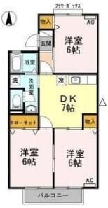 トゥインクルK B棟の間取り画像