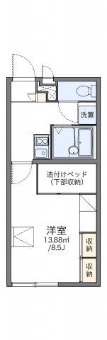 レオパレスリーザ三輪の間取り画像