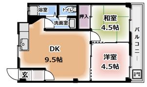 オレンジマンションの間取り画像