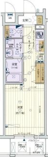 レジュールアッシュ梅田LUXEの間取り画像