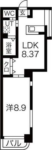 WILL鶴舞の間取り画像