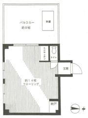 高円寺北コーポの間取り画像