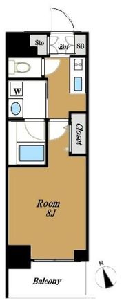 ジーベック両国の間取り画像