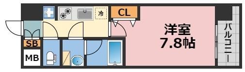 コンフォリア心斎橋EASTの間取り画像