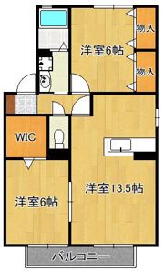 ベルデュール中曽根 B棟の間取り画像