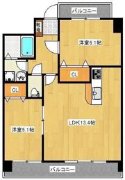 クロノス22上熊本の間取り画像