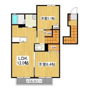 クローバーコートB棟の間取り画像