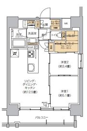 リビオメゾン芝浦の間取り画像