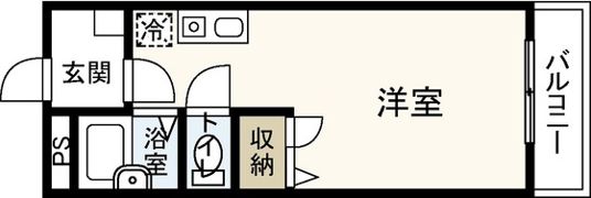 ポム・ド・ピン中央の間取り画像