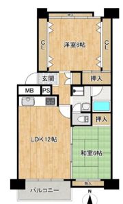 北緑丘第4住宅18号棟の間取り画像