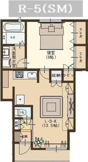 ユーソニアン・三仏生Aの間取り画像