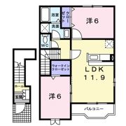 ハピネス村山 Aの間取り画像