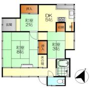 西畑町16番アパートの間取り画像