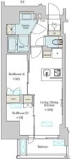Brillia ist 上野稲荷町の間取り画像