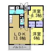 アプリーコ共和西の間取り画像