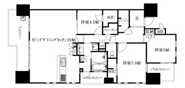クレアホームズ松山ランドマークタワーの間取り画像