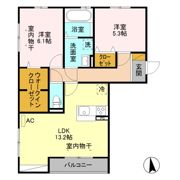 グランデ西千手の間取り画像